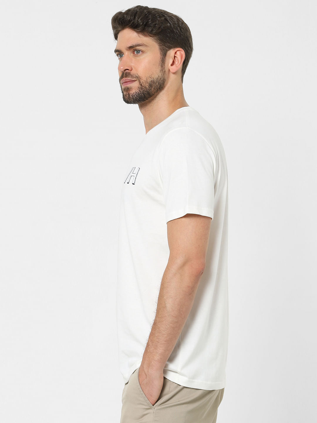 White Organic Cotton Crew Neck T-Shirt