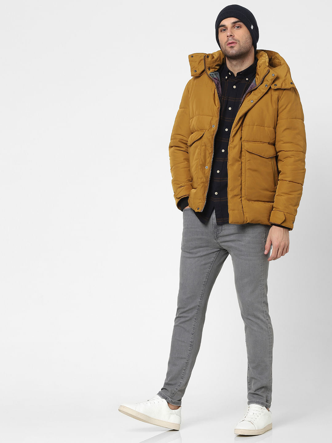 Grey Mid Rise Organic Cotton Slim Jeans