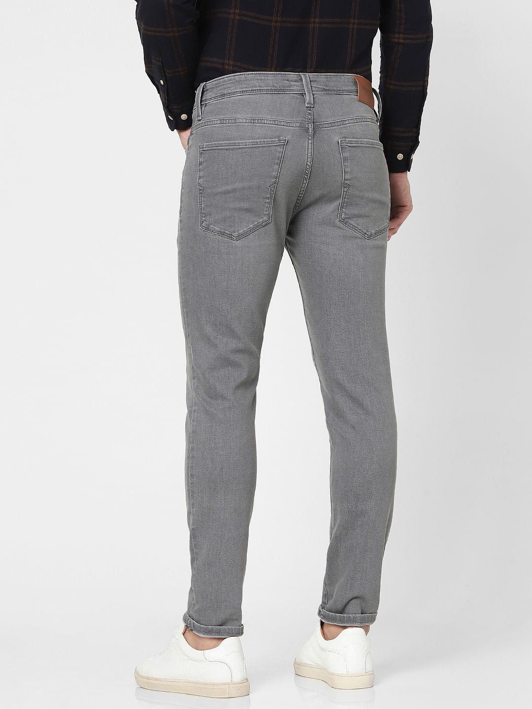 Grey Mid Rise Organic Cotton Slim Jeans