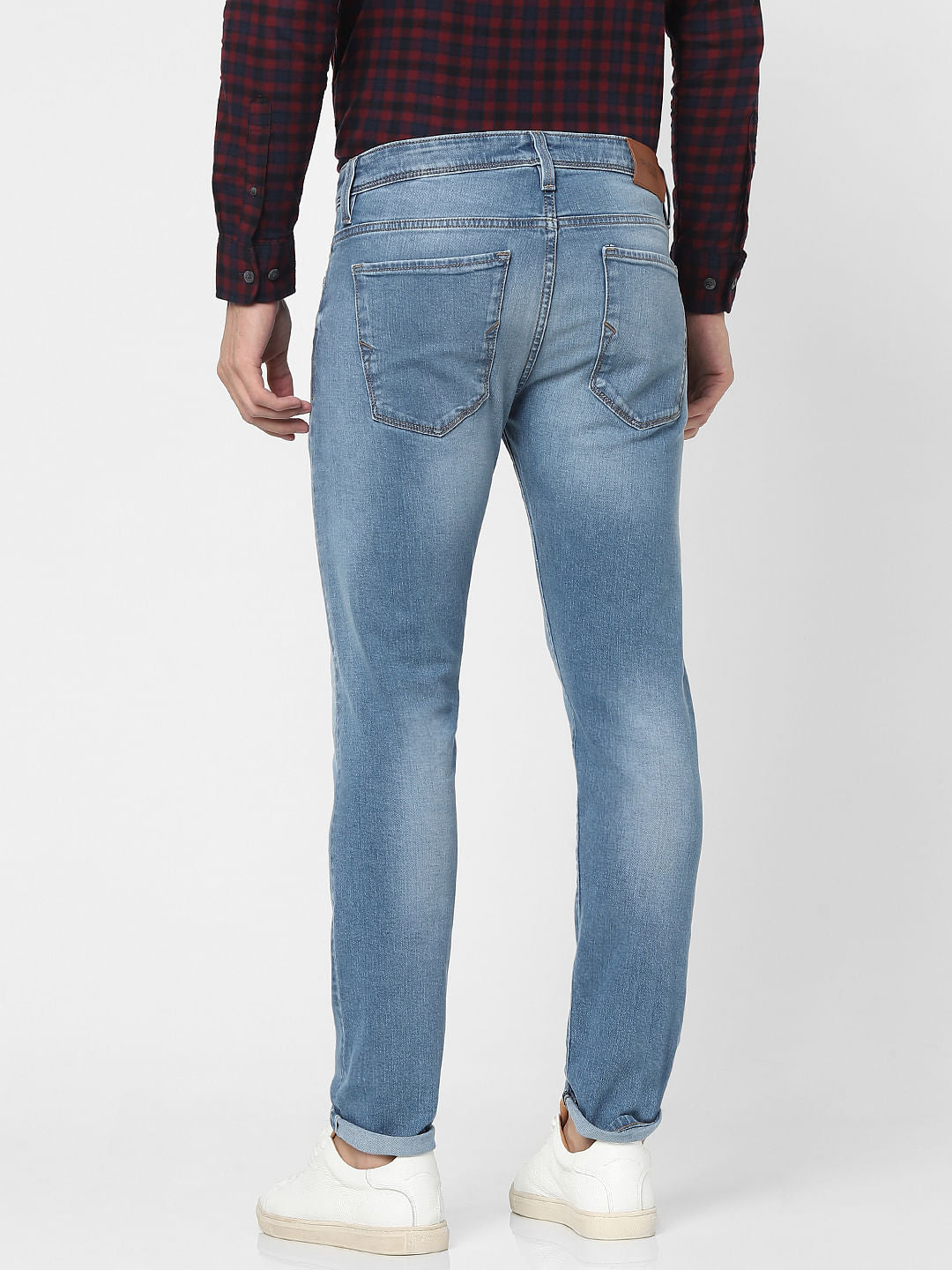 Blue Mid Rise Organic Cotton Slim Jeans