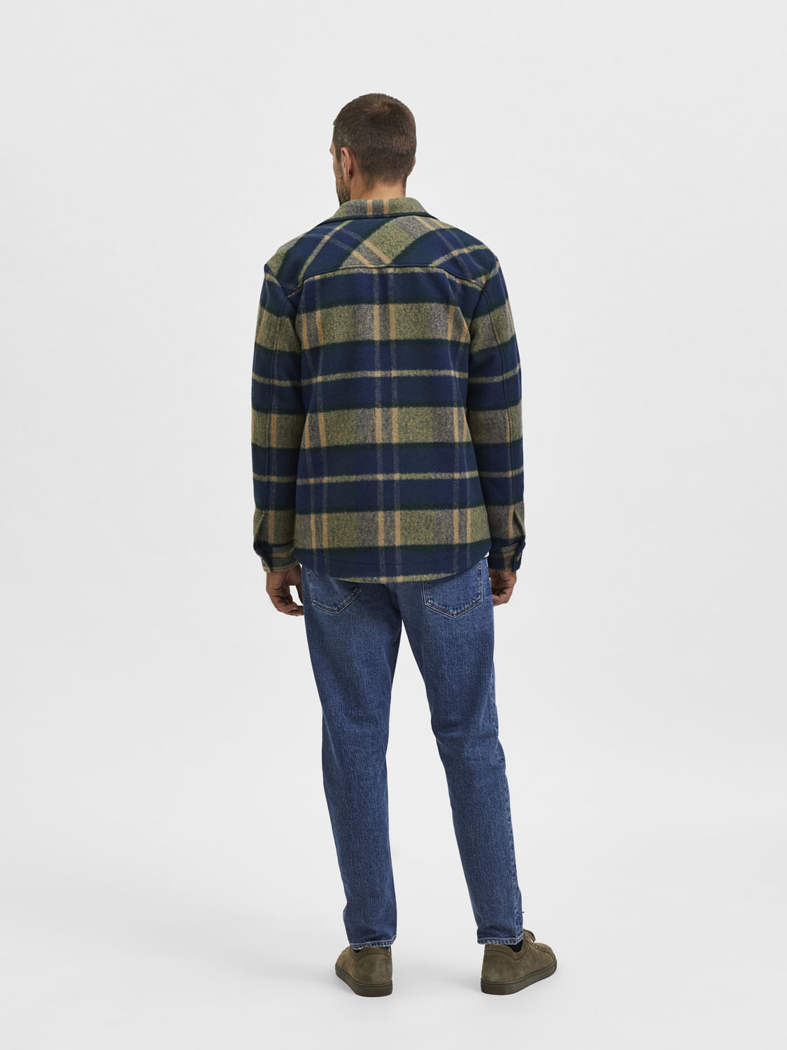 Dark Green Check Overshirt