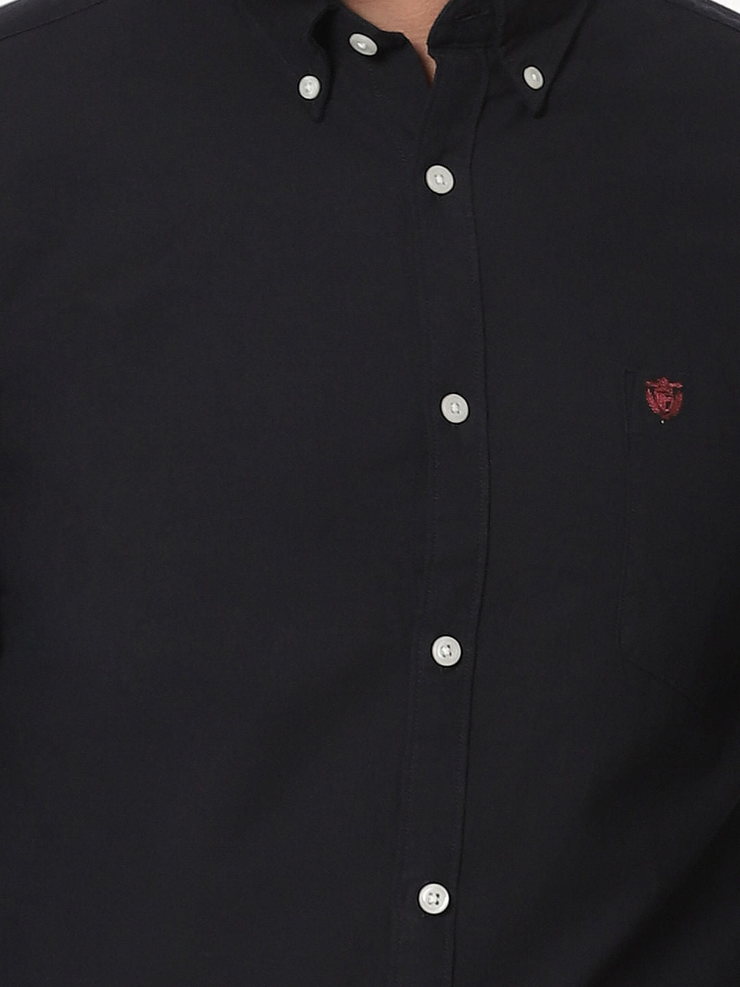 Black Chest Pocket Full Sleeves Shirt