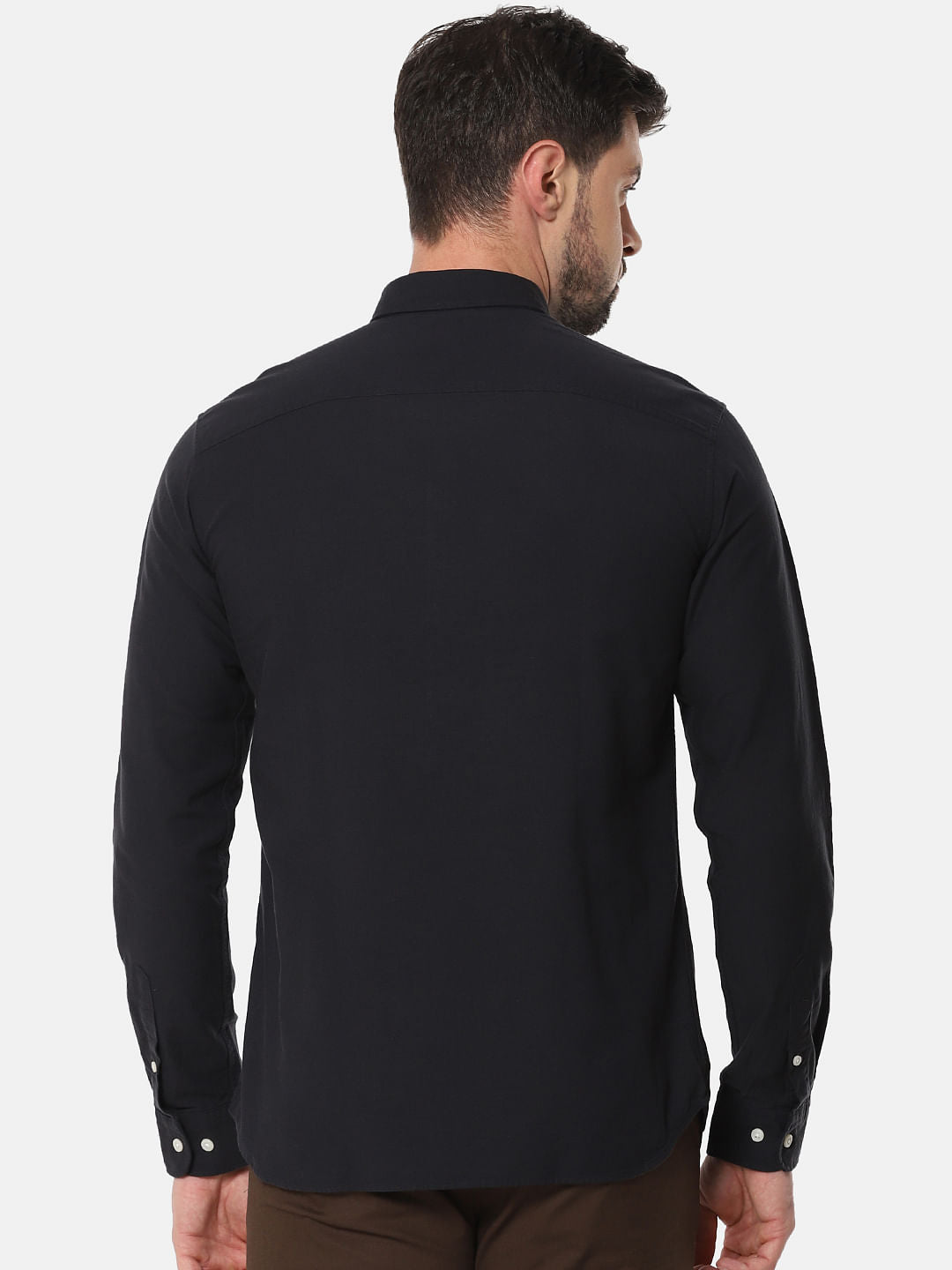 Black Chest Pocket Full Sleeves Shirt
