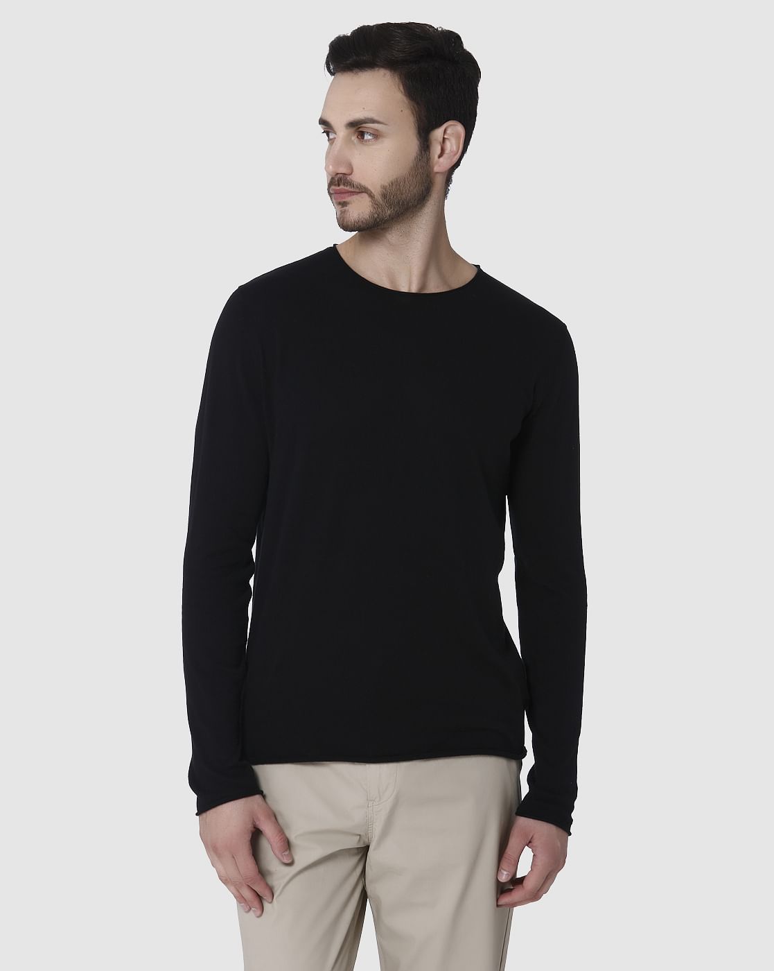 Black Crew Neck Pullover