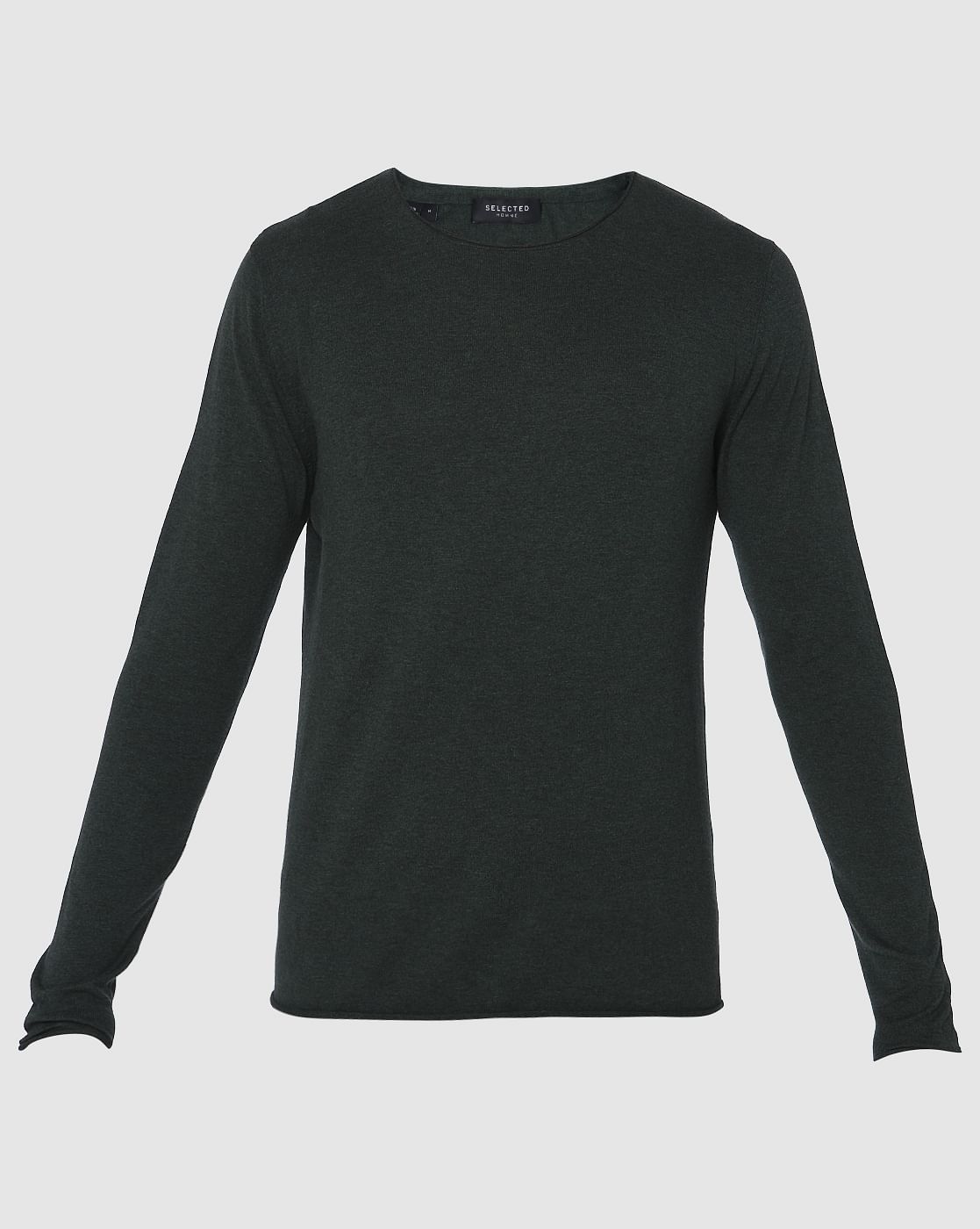 Green Crew Neck Pullover