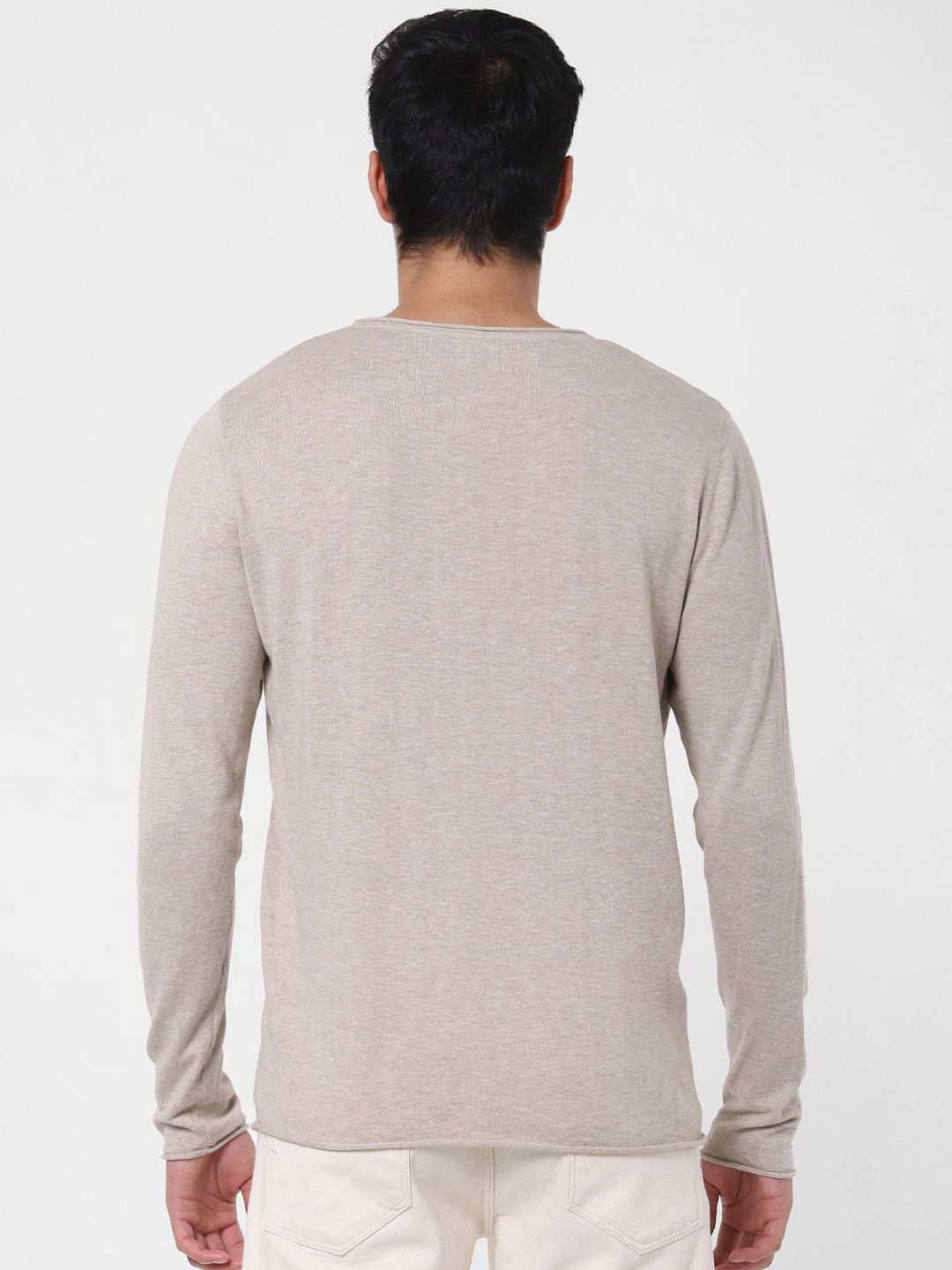 Light Brown Crew Neck T-Shirt