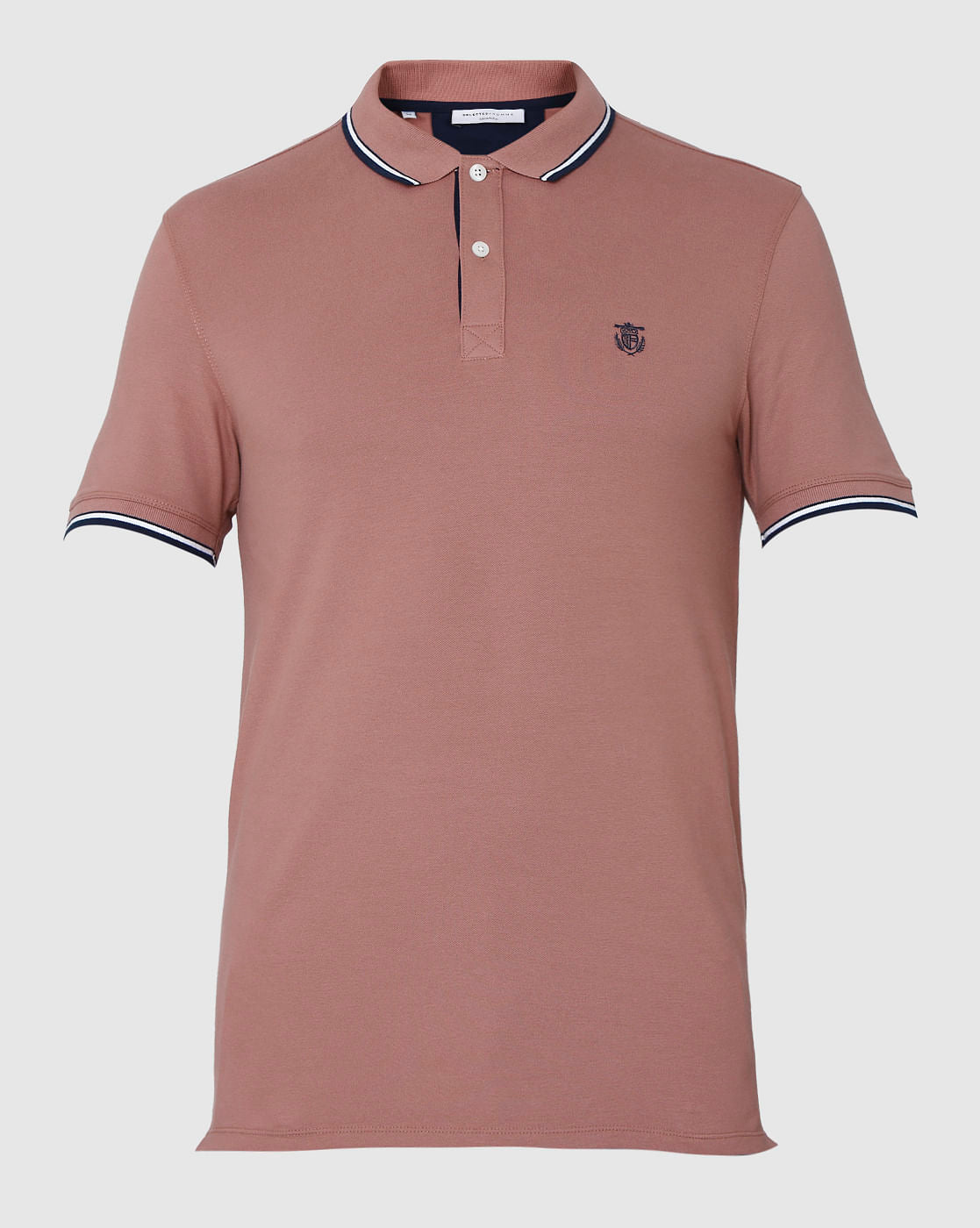 Brown Polo Neck T-Shirt