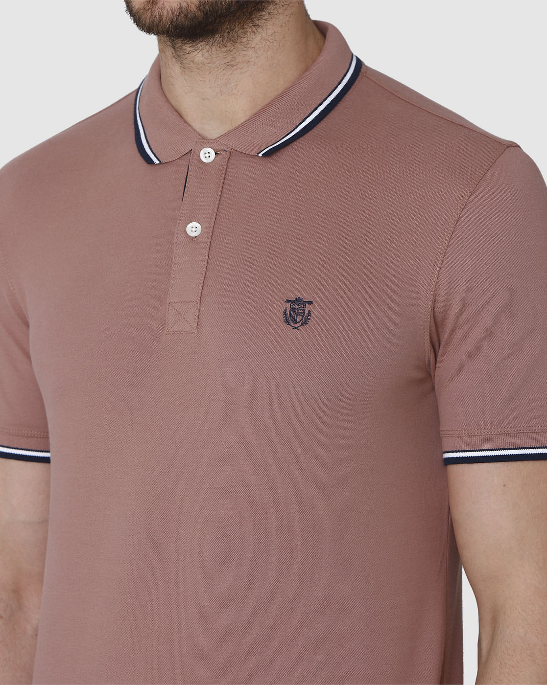 Brown Polo Neck T-Shirt