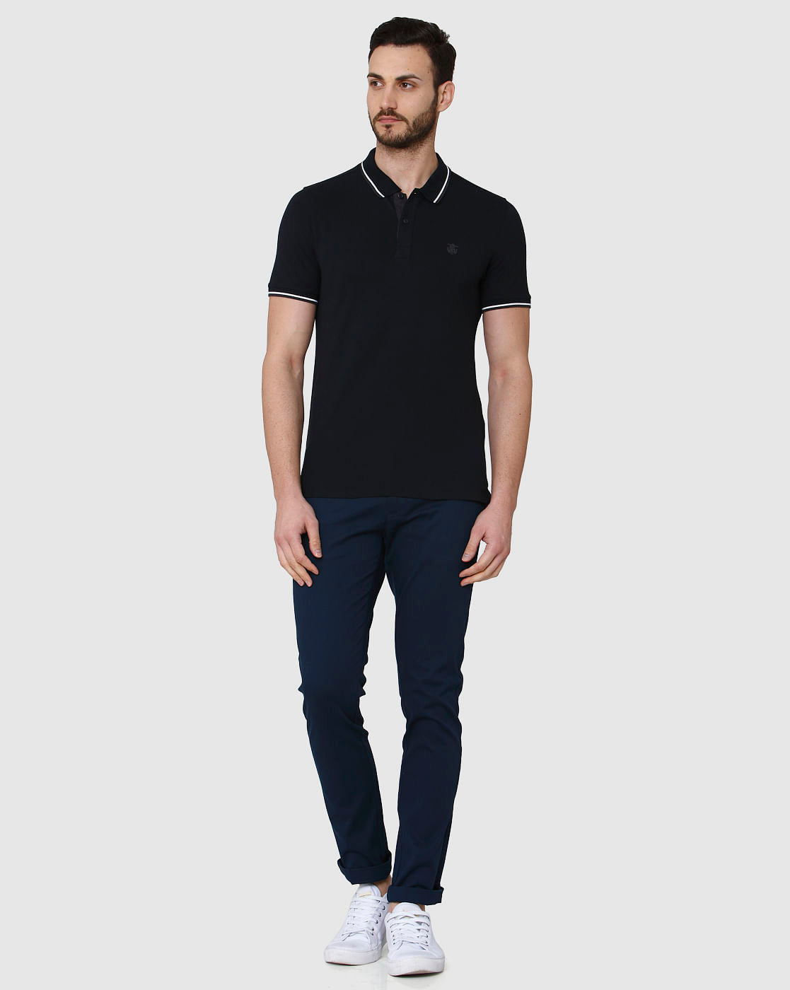 Black Polo Neck T-Shirt