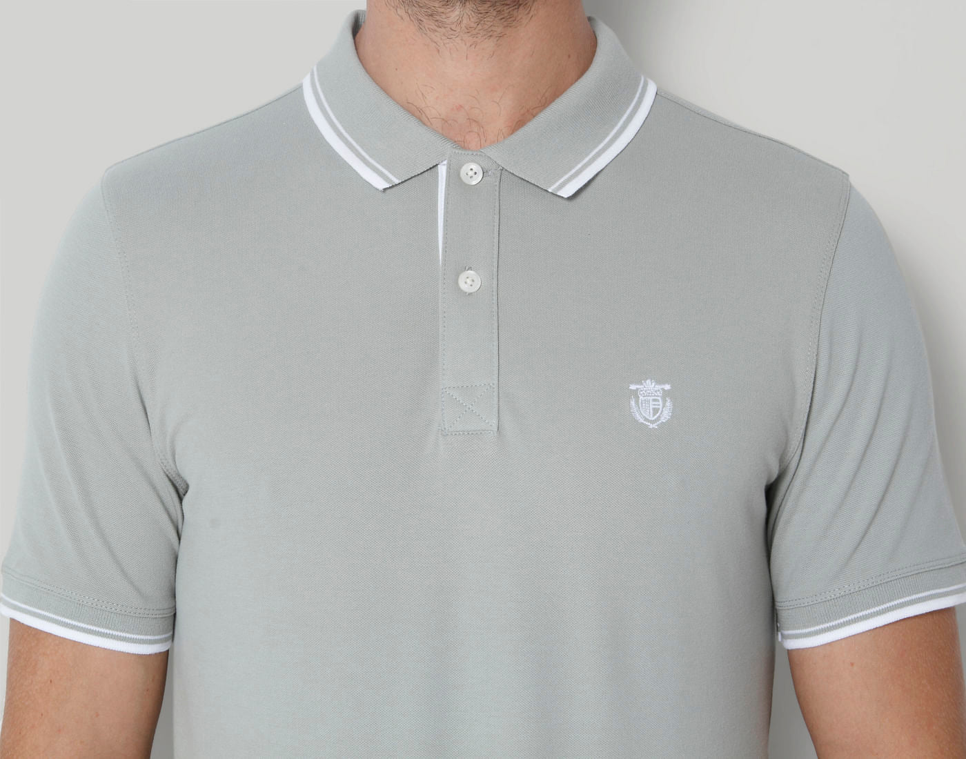 Grey Polo Neck T-Shirt