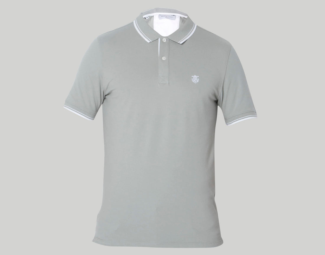 Grey Polo Neck T-Shirt