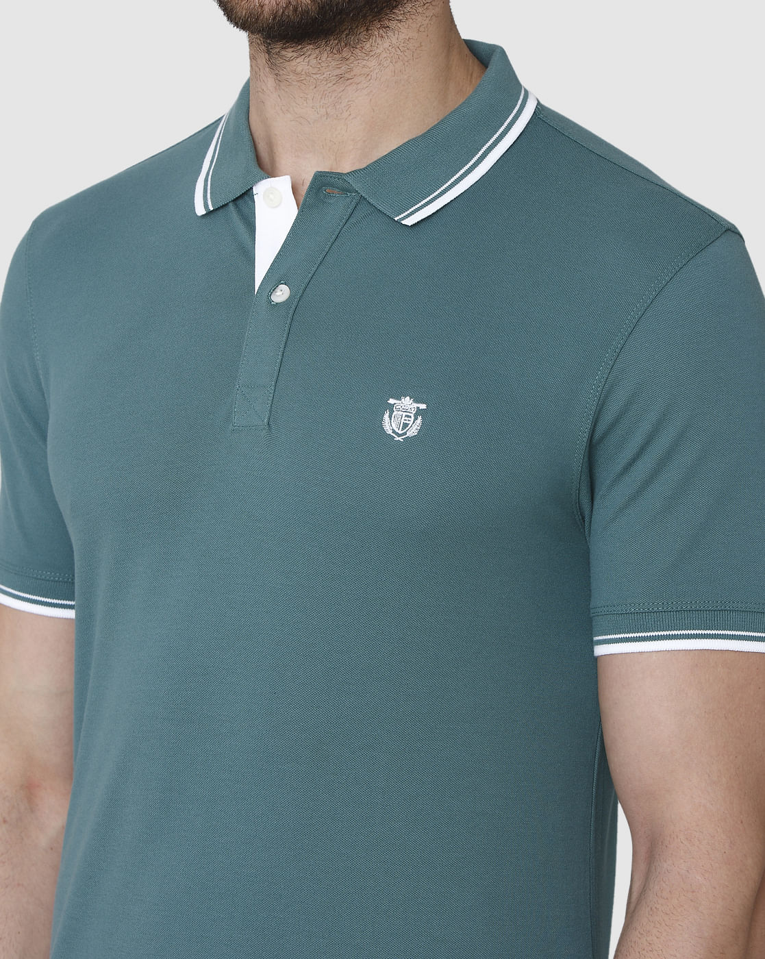 Green Polo Neck T-Shirt