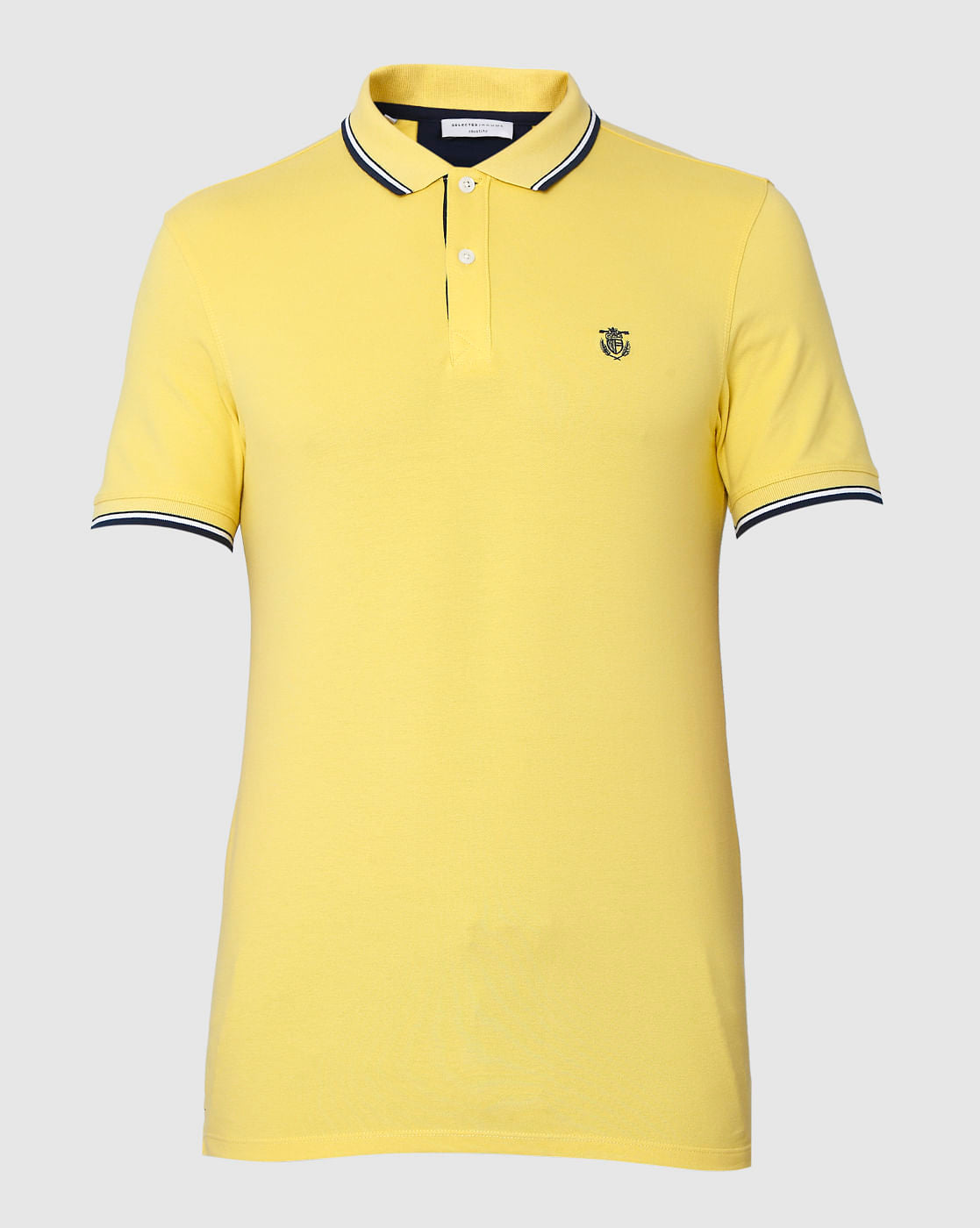 Yellow Polo Neck T-Shirt