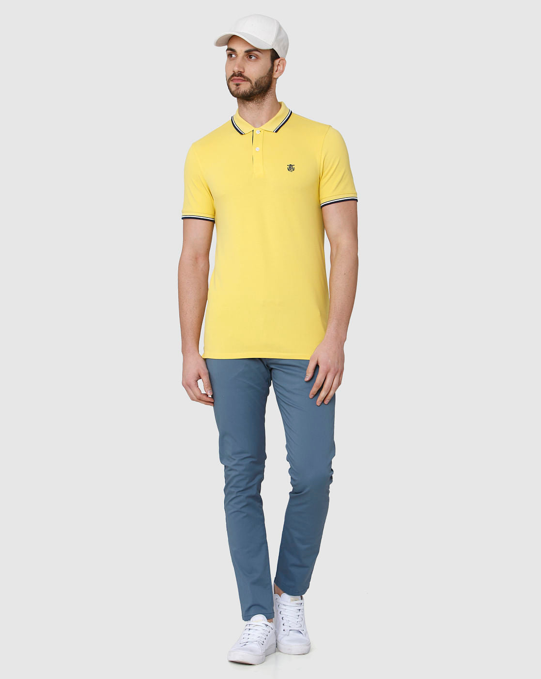 Yellow Polo Neck T-Shirt