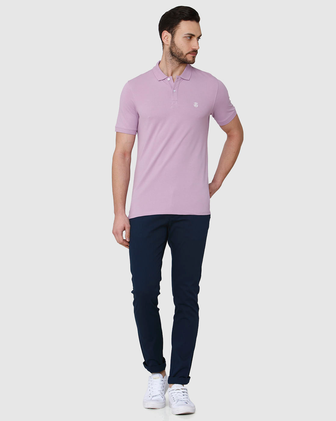 Purple Polo Neck T-Shirt