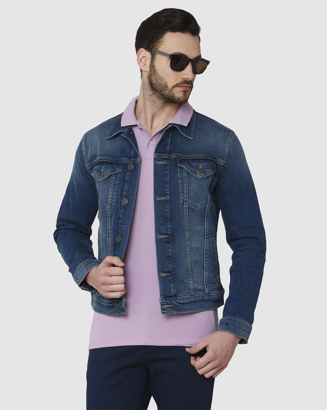 Purple Polo Neck T-Shirt
