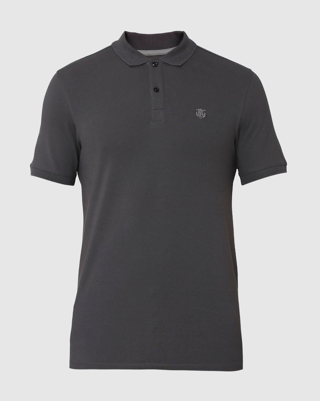 Grey Polo Neck T-Shirt