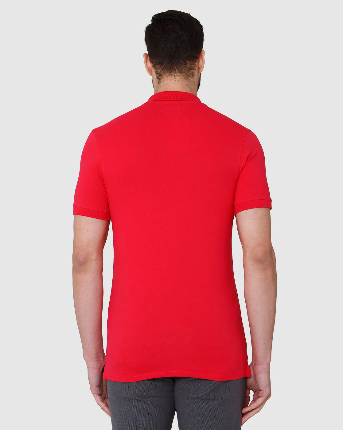 Red Polo Neck T-Shirt