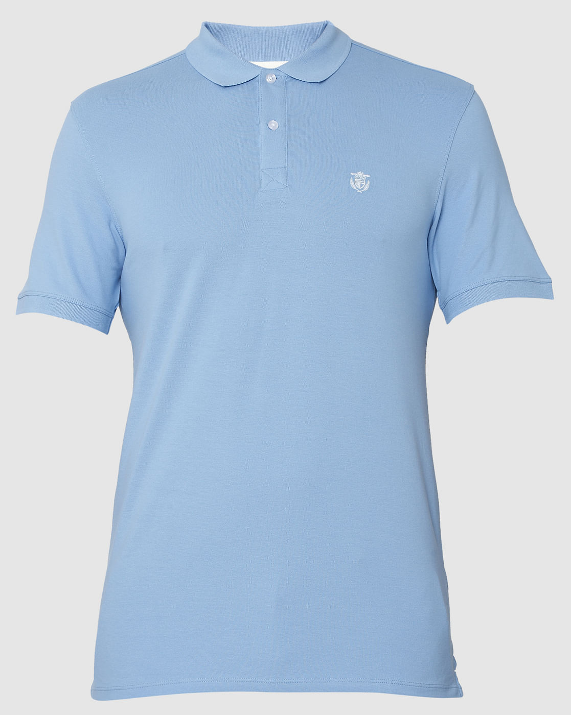 Blue Polo Neck T-Shirt