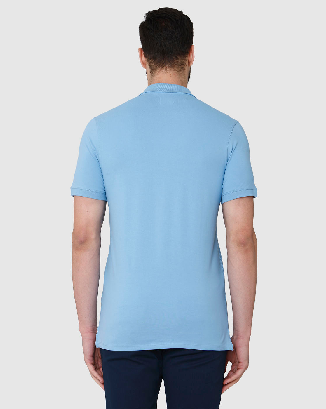 Blue Polo Neck T-Shirt