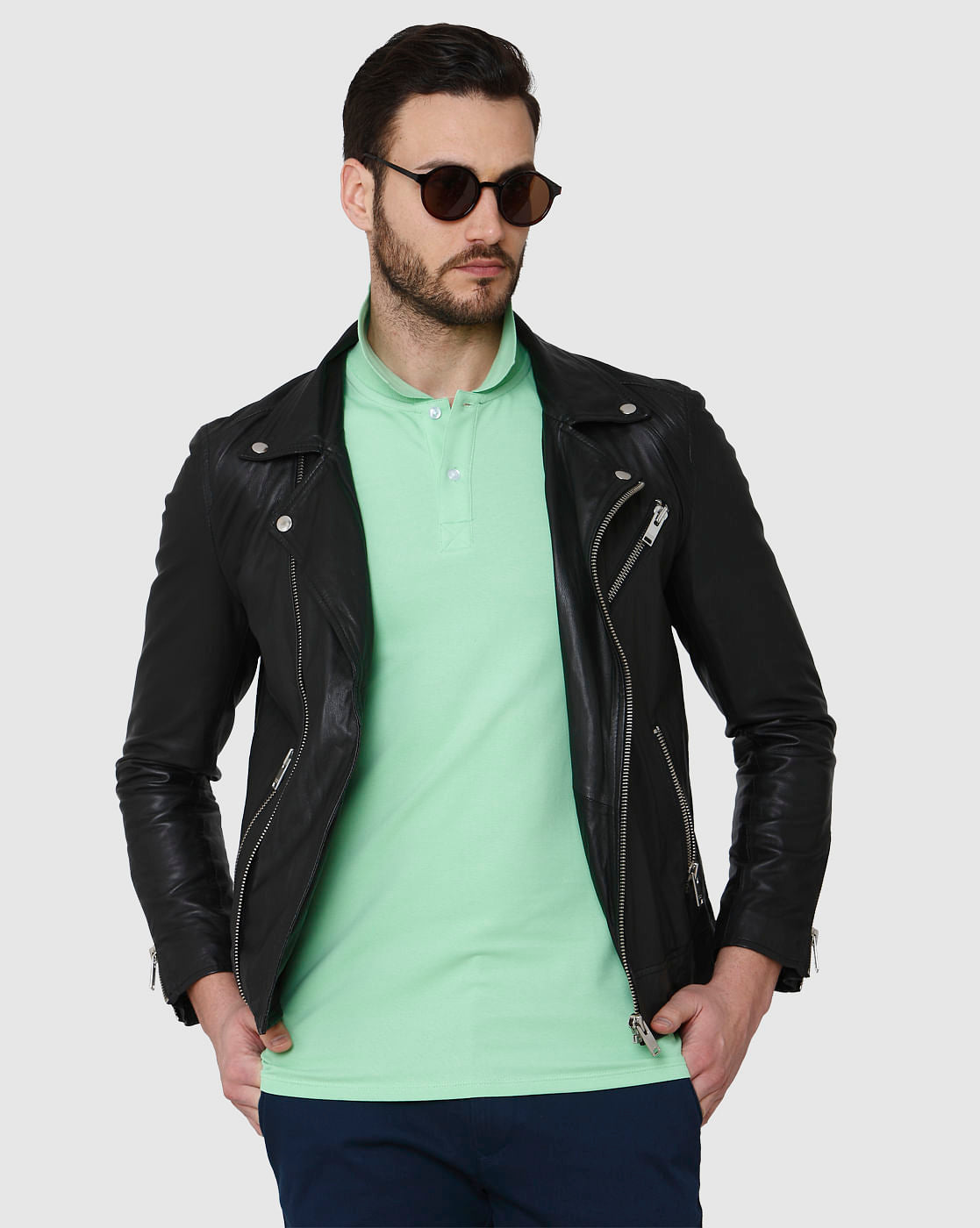 Green Polo Neck T-Shirt