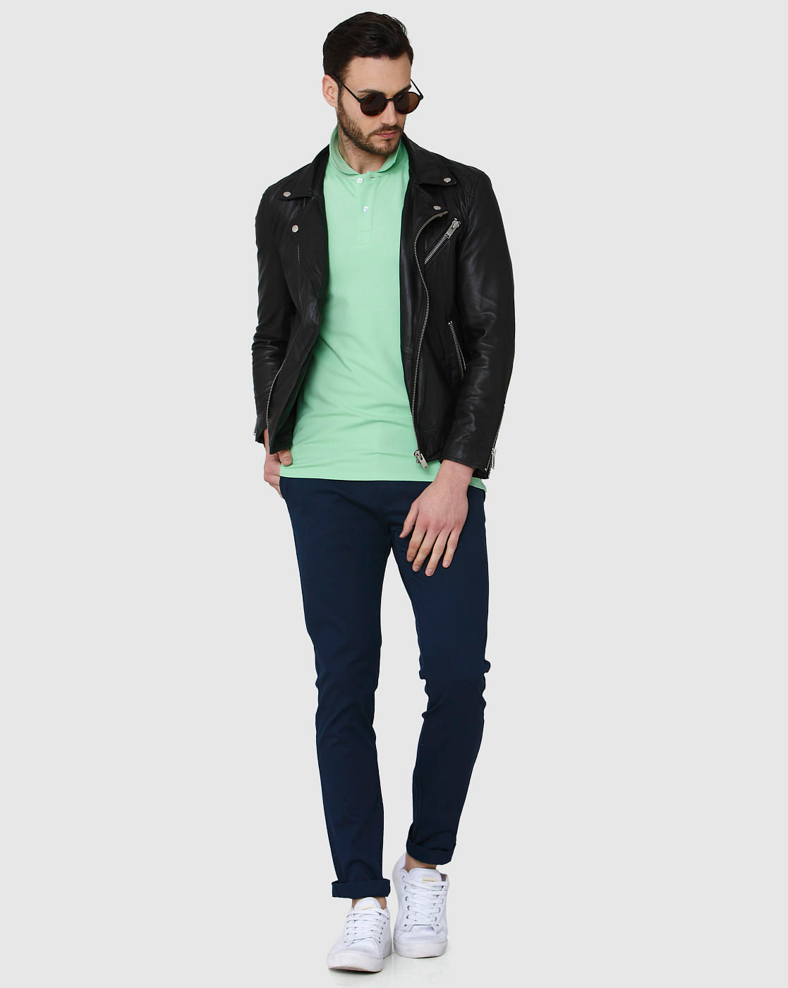 Green Polo Neck T-Shirt