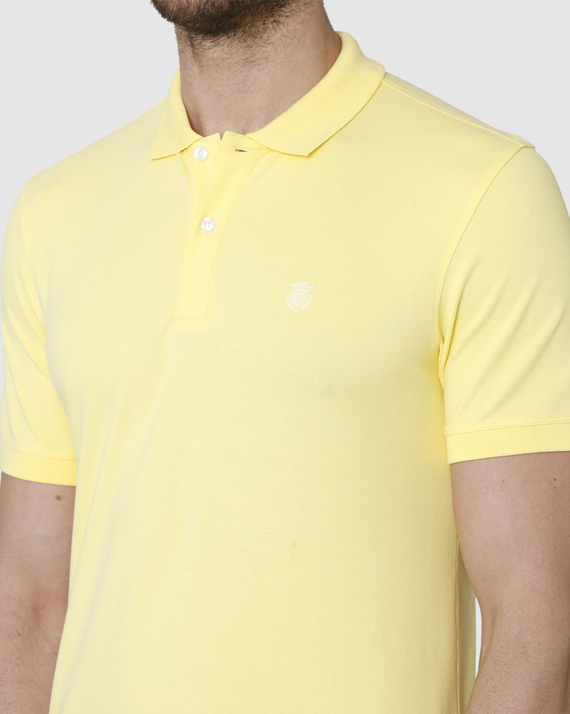 Yellow Polo Neck T-Shirt