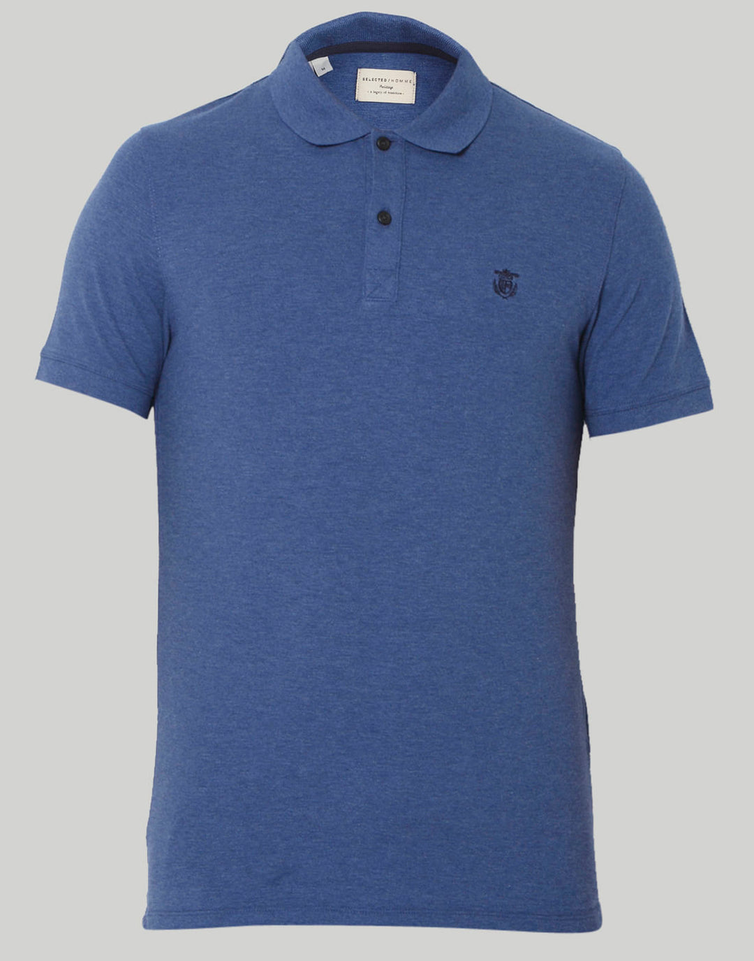 Blue Polo Neck T-Shirt