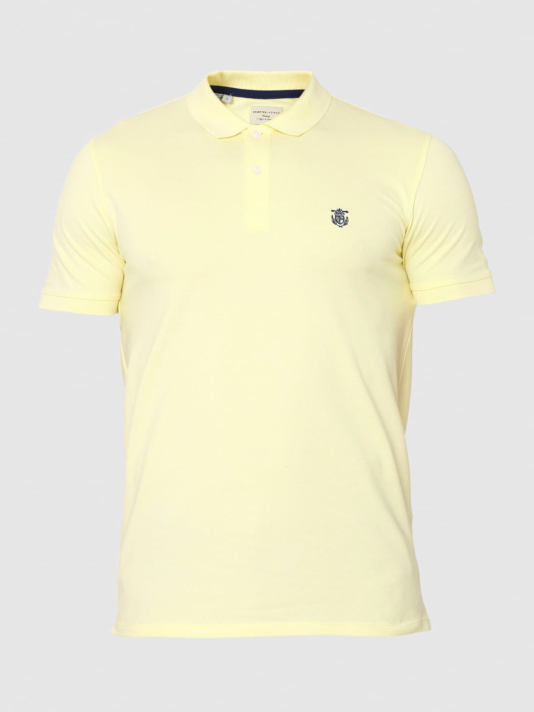 Yellow Polo Neck T-Shirt