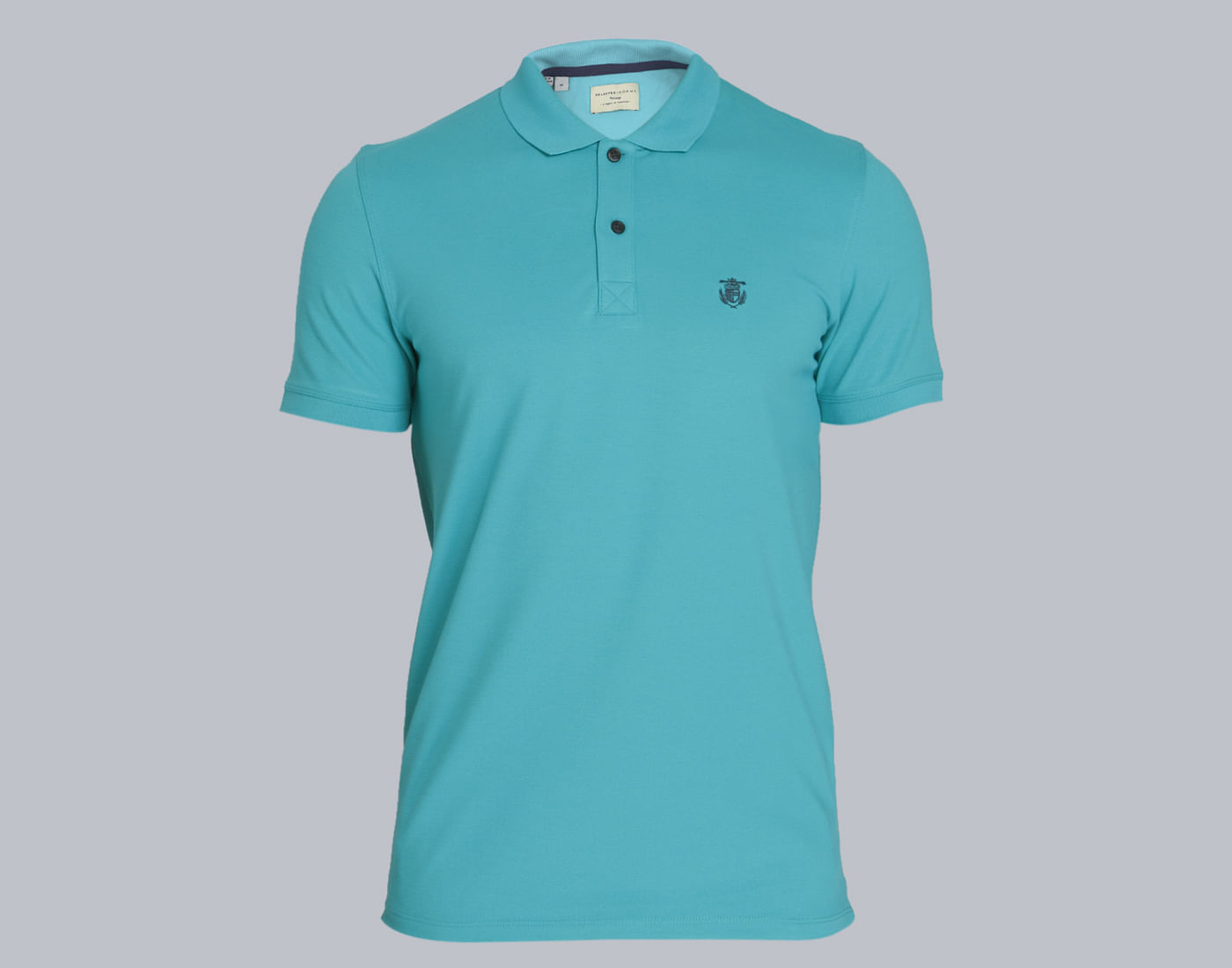 Turquoise Polo Neck T-Shirt