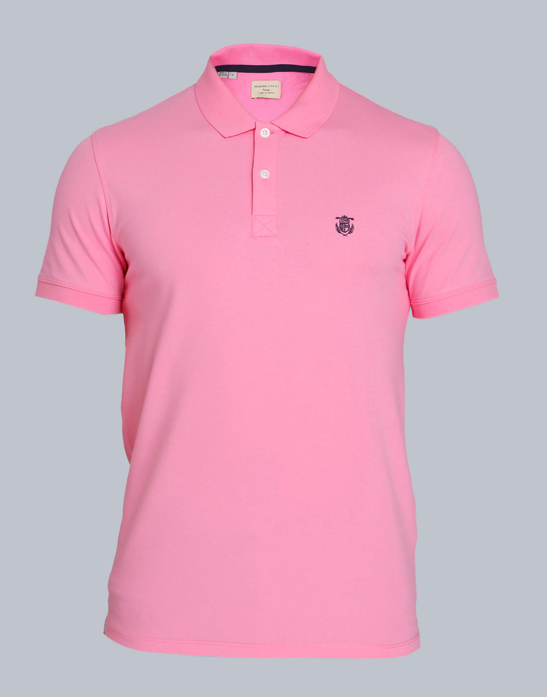 Pink Polo Neck T-Shirt