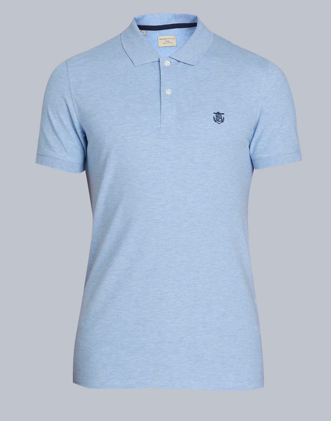 Light Blue Polo Neck T-Shirt