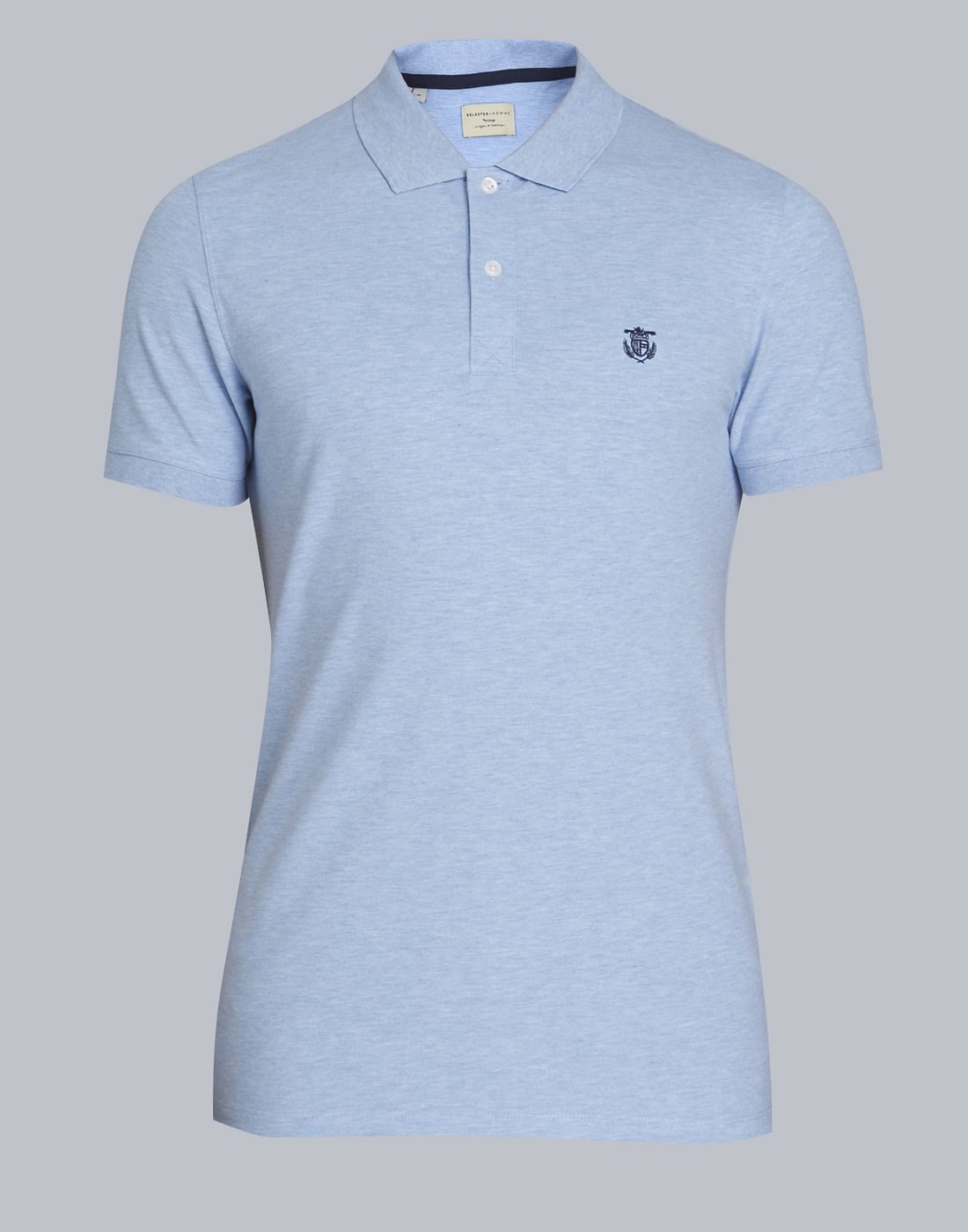 Light Blue Polo Neck T-Shirt
