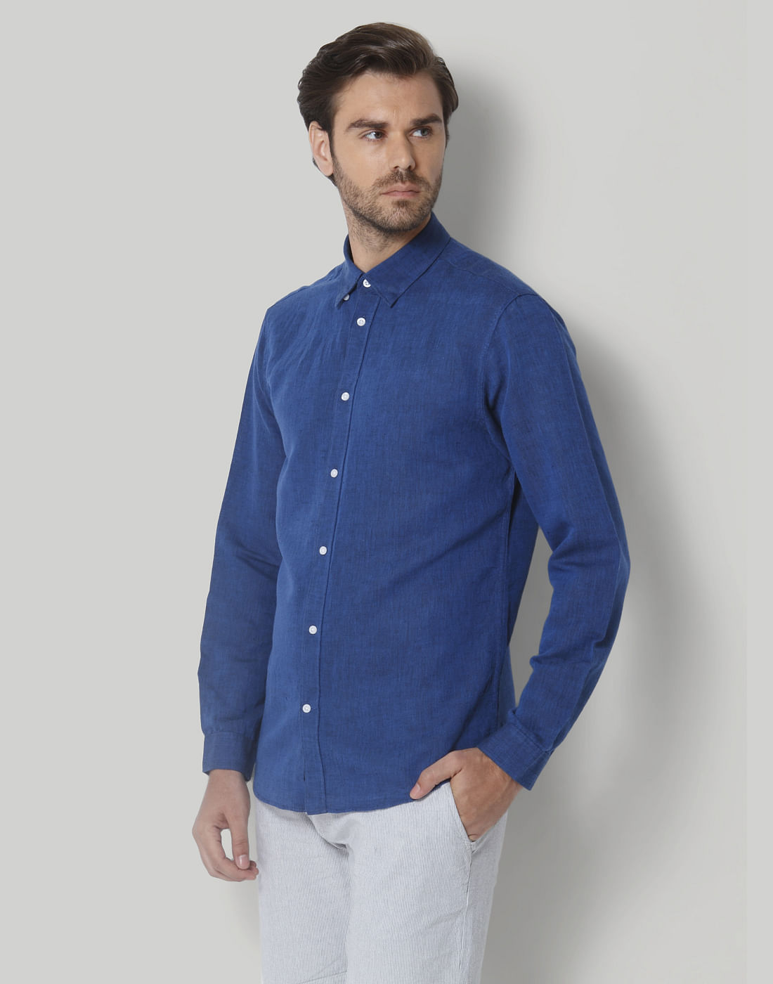 Blue Full Sleeves Shirt