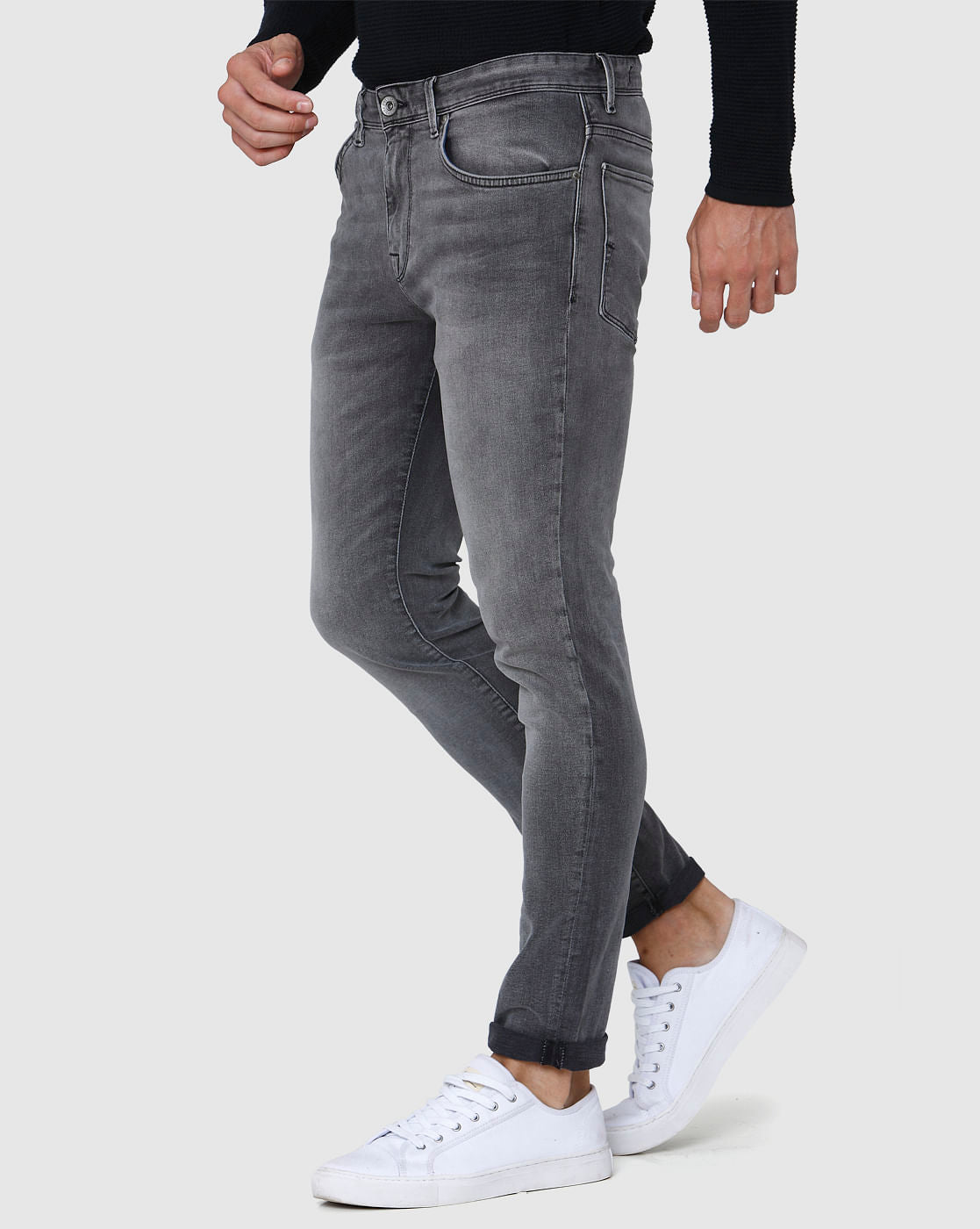 Grey Regular Fit Jeans
