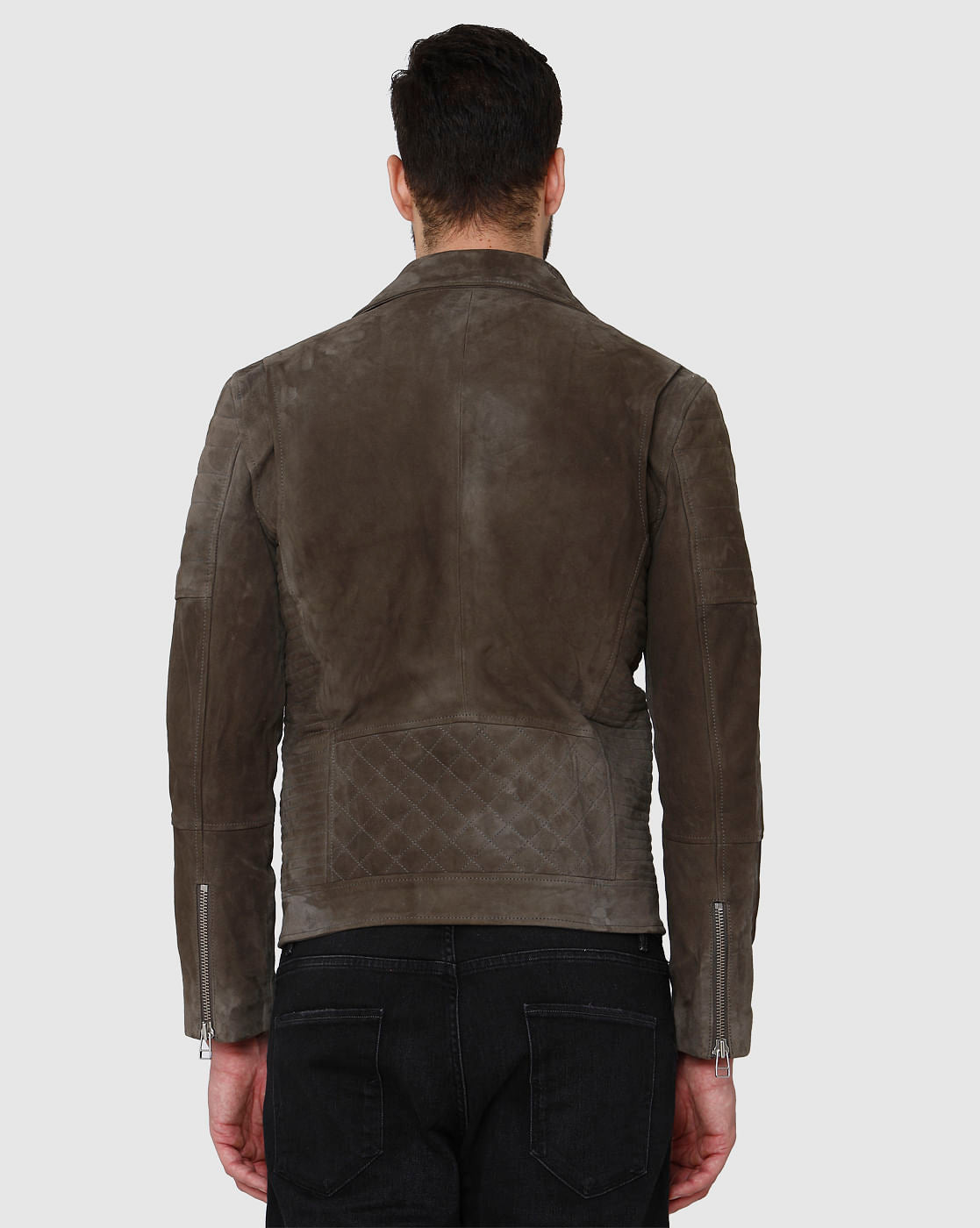 Brown Suede Biker Jacket