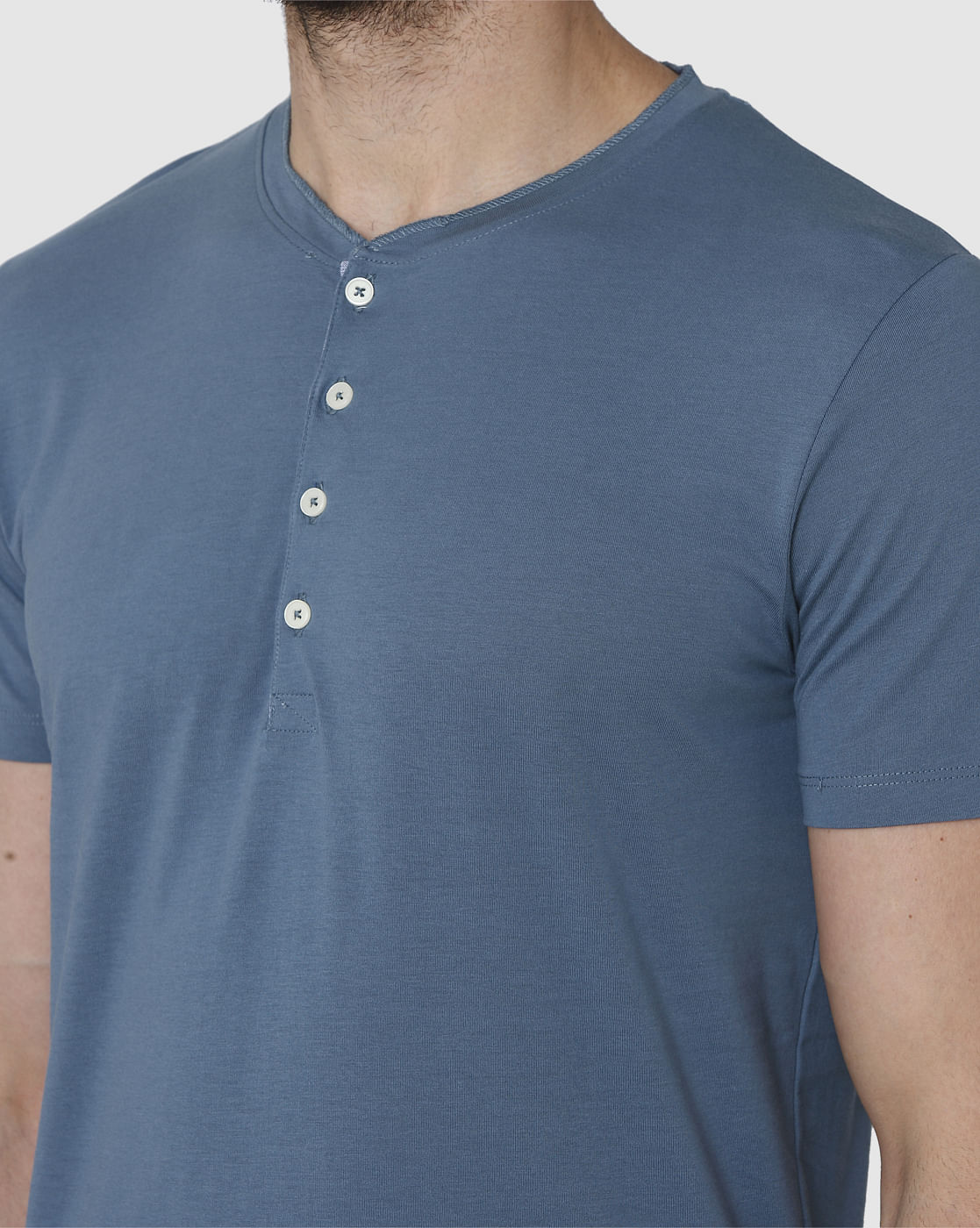 Blue Henley T-Shirt