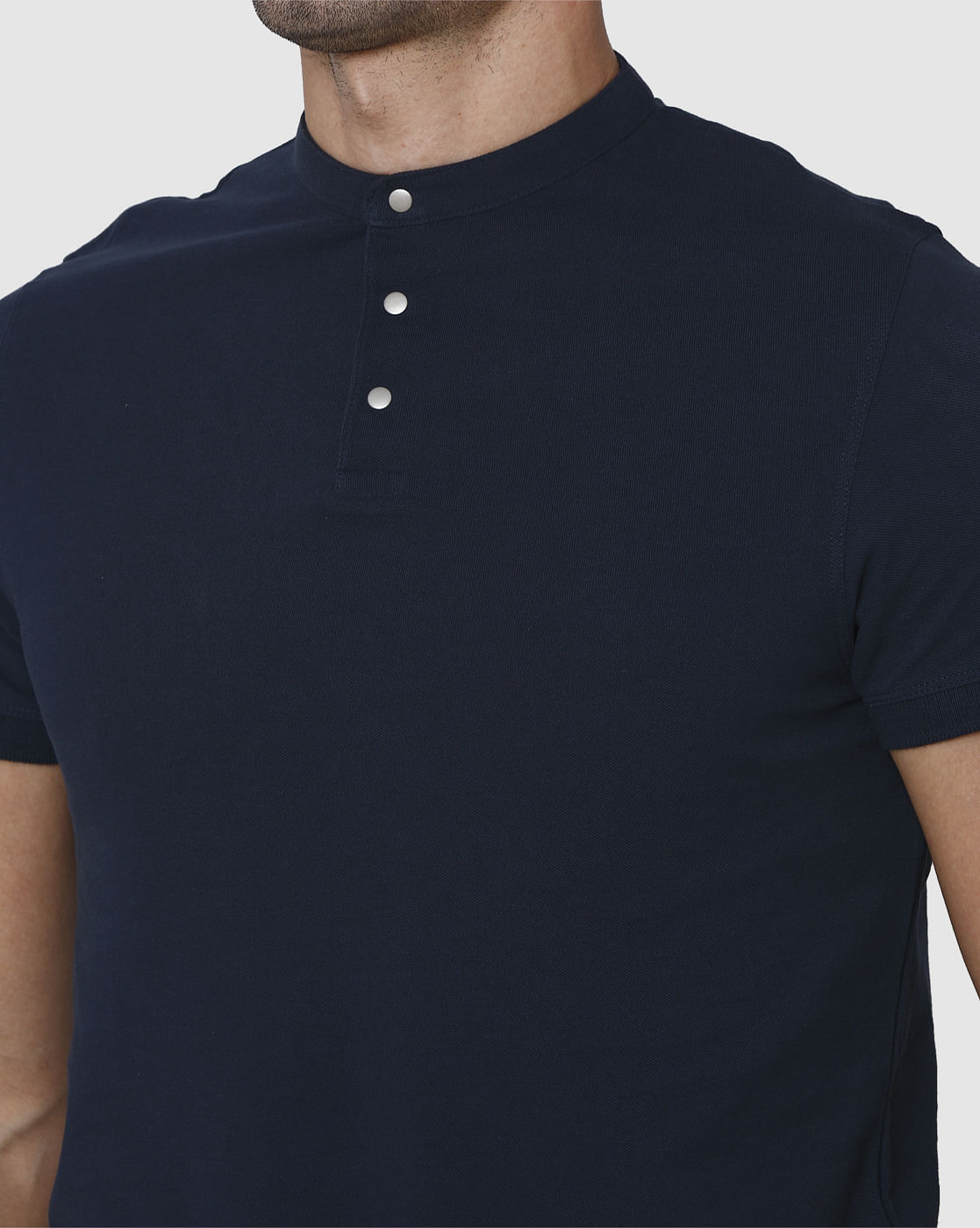 Blue Henley T-Shirt