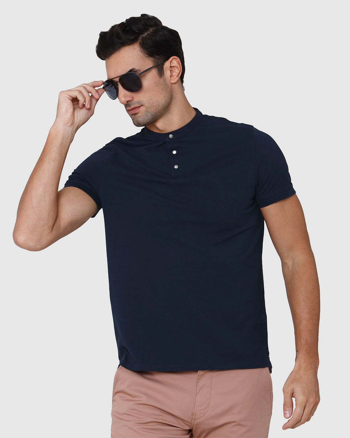 Blue Henley T-Shirt