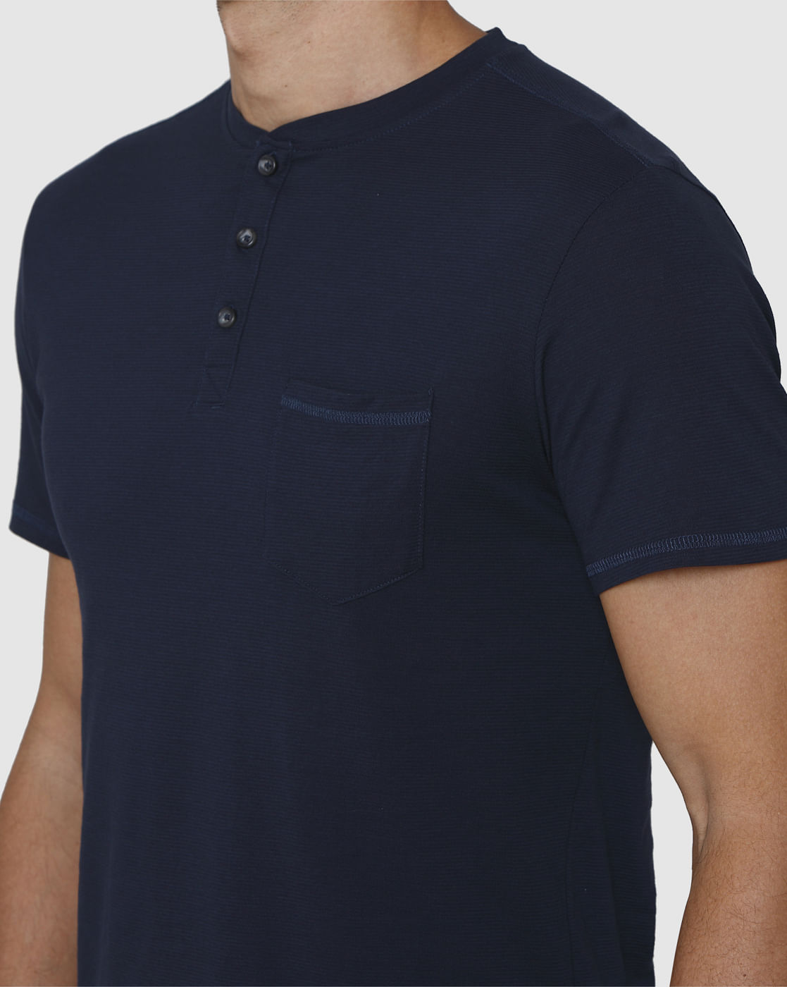 Blue Henley T-Shirt
