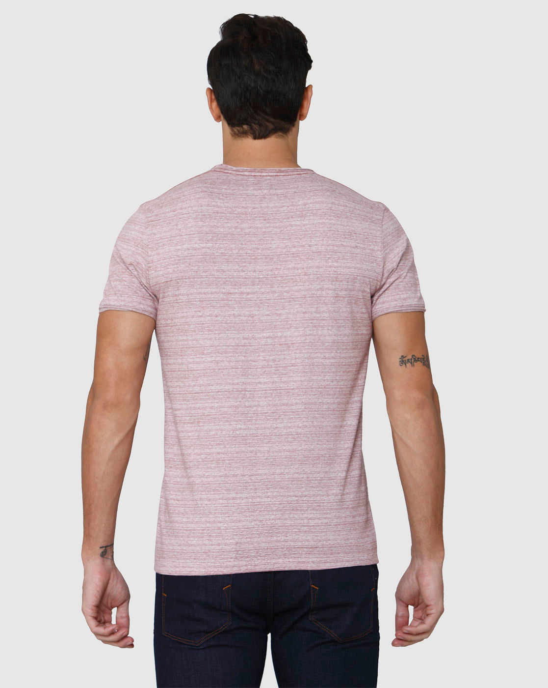 Red Striped Crew Neck T-Shirt