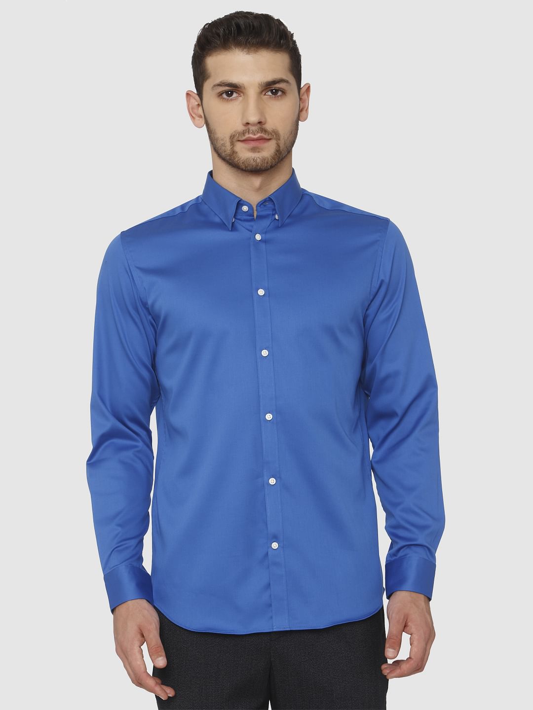 Blue Slim Fit Formal Shirt