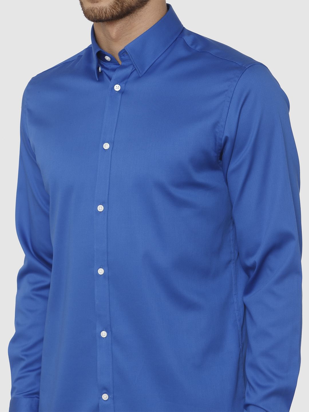 Blue Slim Fit Formal Shirt