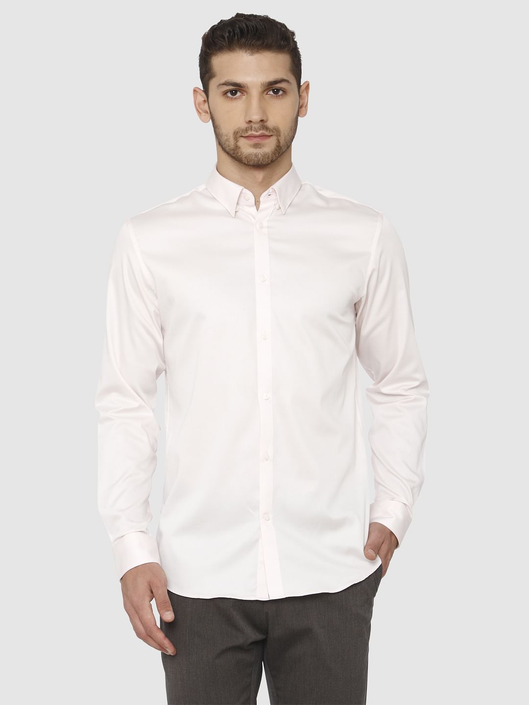 Light Pink Slim Fit Formal Shirt