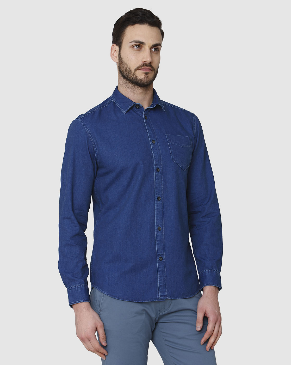Blue Full Sleeves Shirt