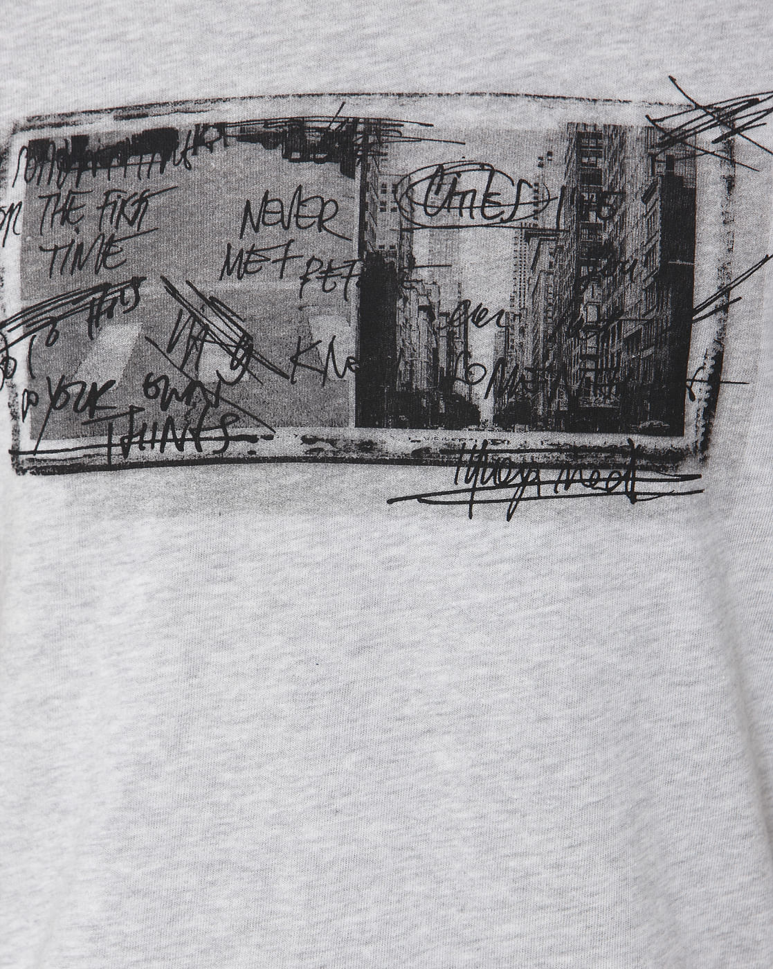 White Printed Crew Neck T-Shirt