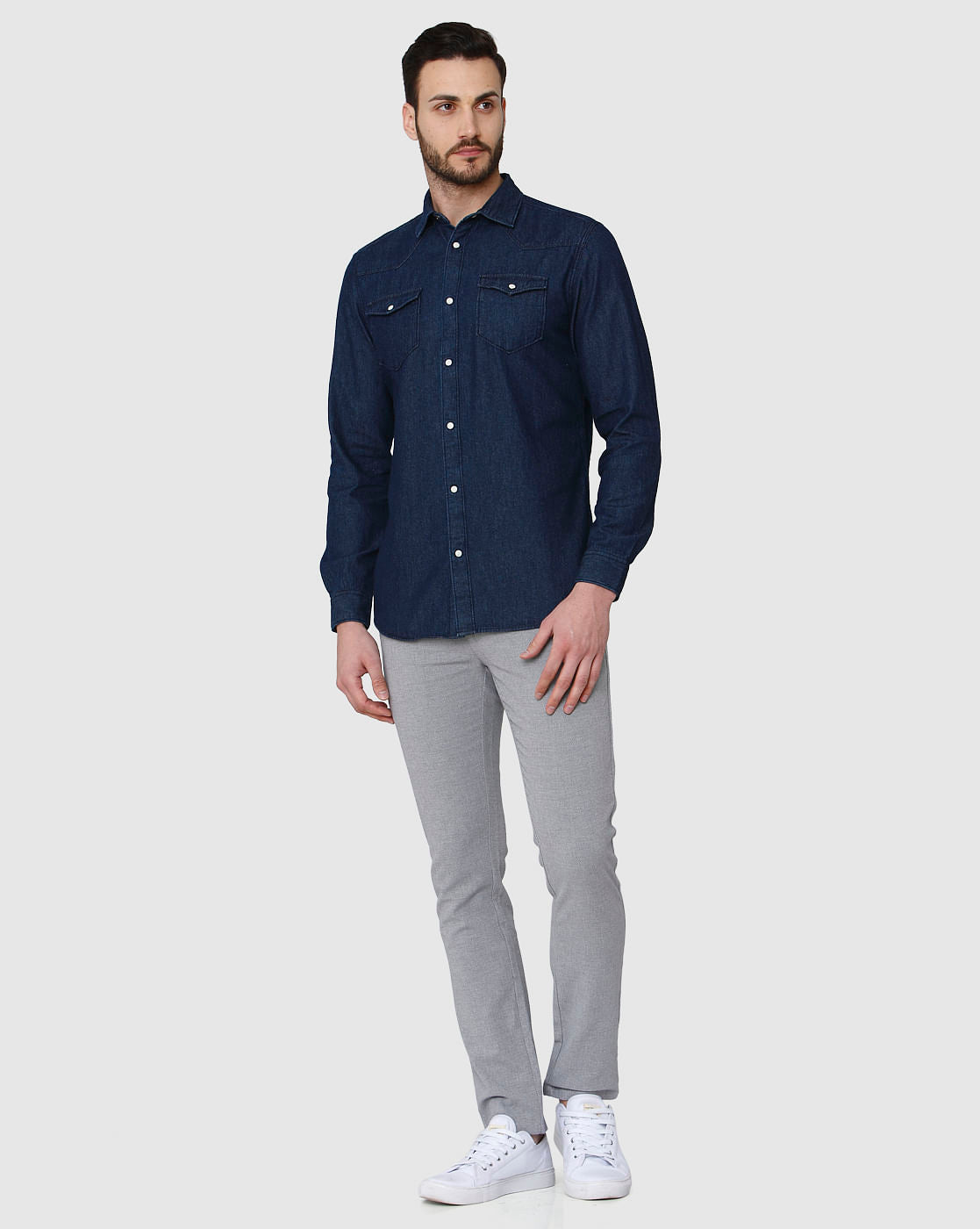 Blue Full Sleeves Shirt