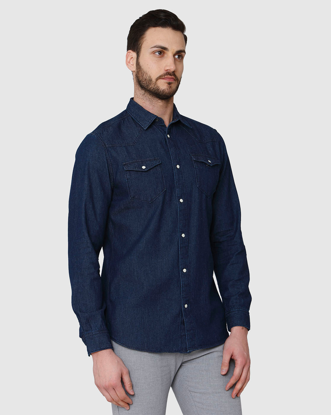 Blue Full Sleeves Shirt