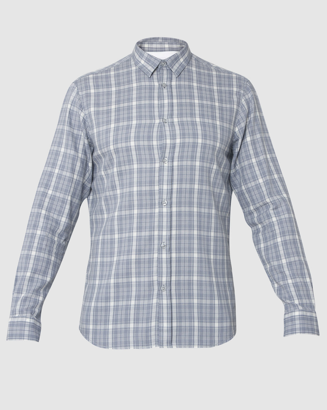Blue Check Full Sleeves Shirt
