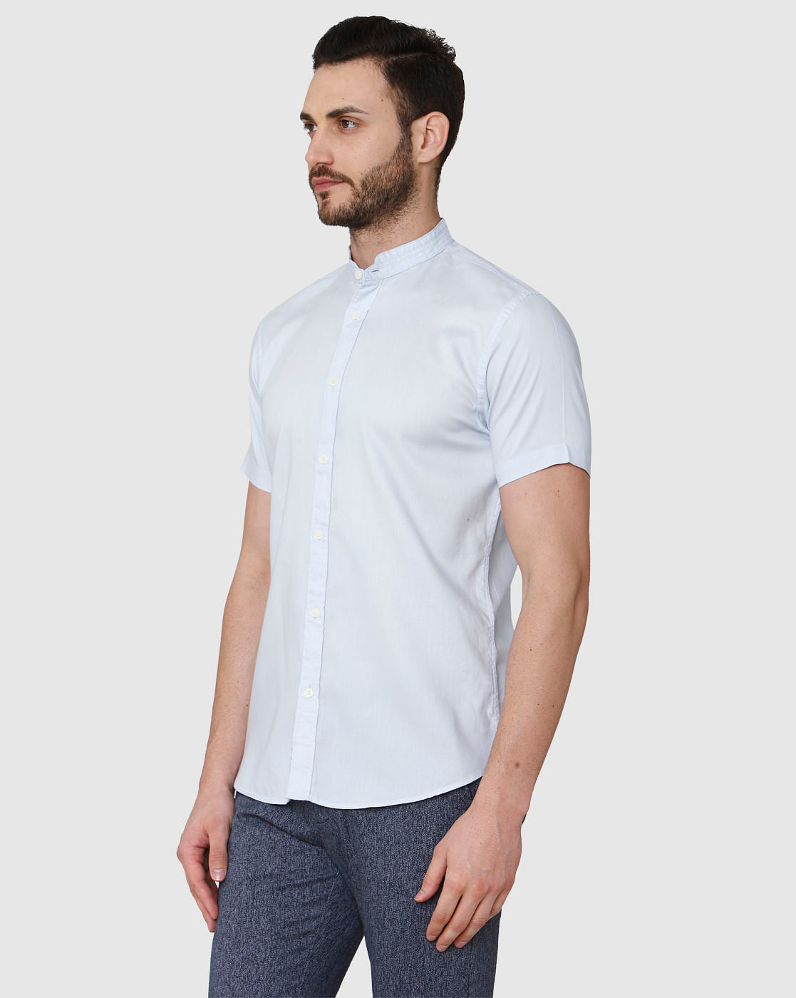 Blue Short Sleeves Shirt